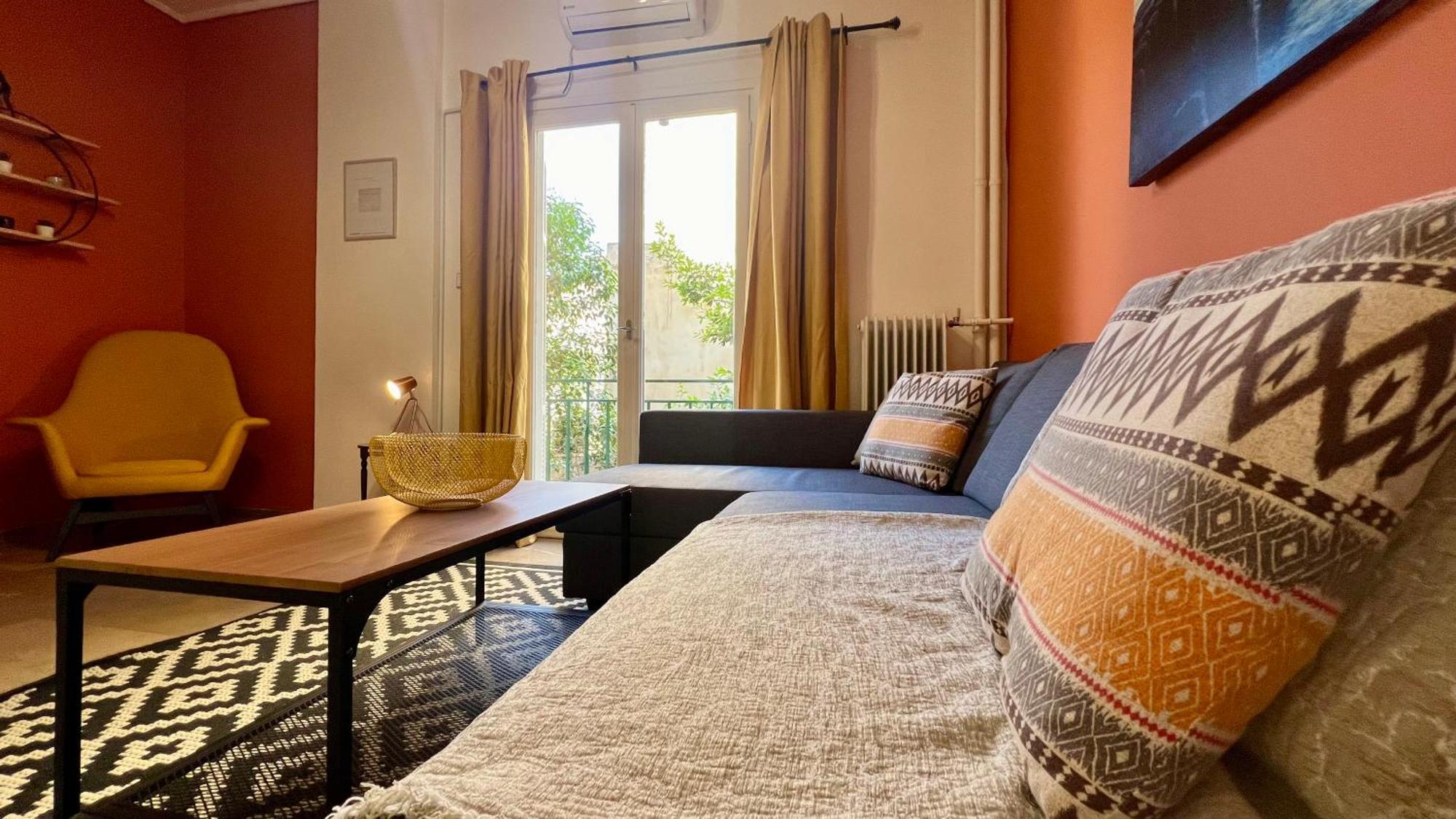 Modern & Cozy 51Sqm Apt In Thisseio Athen Exterior foto